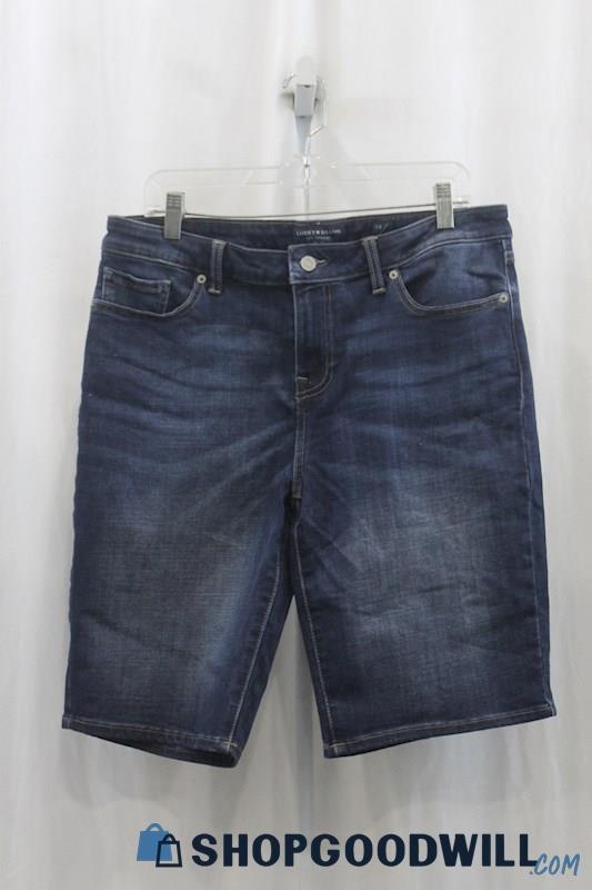 Lucky Brand Womens Blue Washed Bermuda Denim Shorts Sz 12