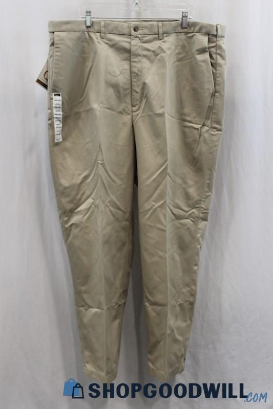 Haggar Men's Beige Canvas Pant SZ 44x30