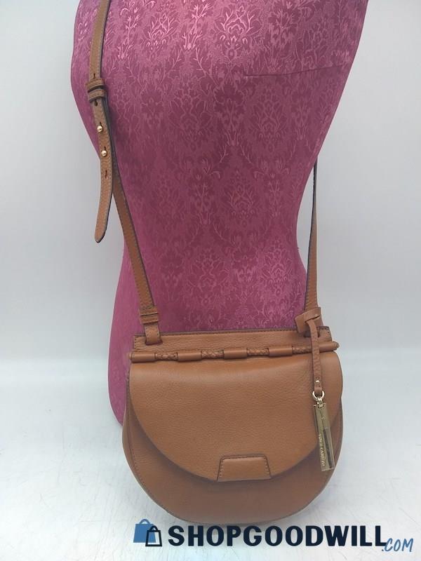 Vince Camuto Medium Brown Faux Leather Crossbody Handbag Purse 
