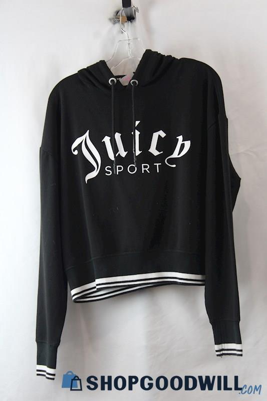 Juicy Couture Women's SPORT Black Pullover Hoodie SZ M