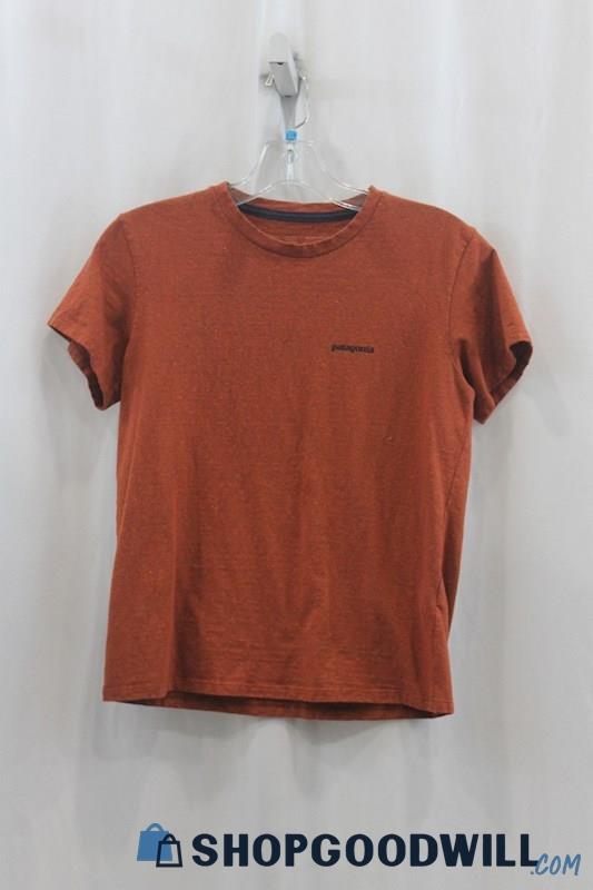 Patagonia Women's Burnt Orange Graphic T-Shirt SZ S