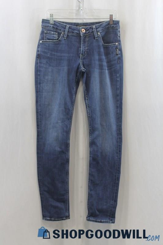 Silver Jeans Women's Blue Wash Ankle Skinny Jean SZ 28x29