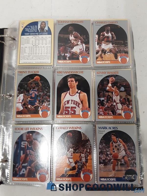 Lot of Sports Cards In Binder - Ewing/West/Barkley/Malone & MORE 