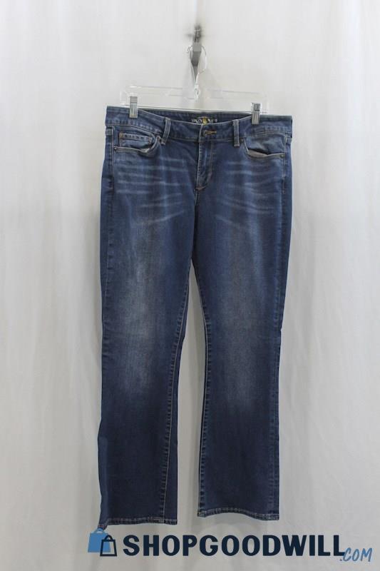 Lucky Brand Womens Blue Washed Straight Leg Jeans Sz 14