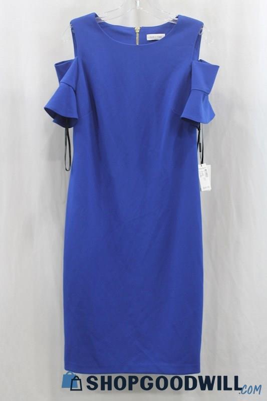 NWT Calvin Klein Women's Blue Sheath Dress SZ 12