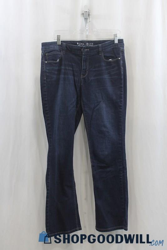 White House Black Market Womens Dark Blue Slim Boot Jeans Sz 10S