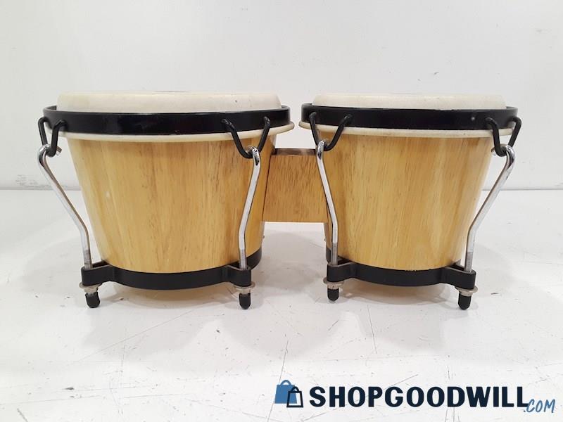 LP Latin Percussion Traditional Light Natural Wood Bongos Drums