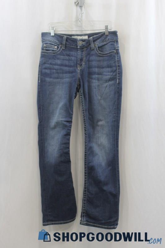 BKE Women's Blue Wash Straight Leg Jean SZ 29