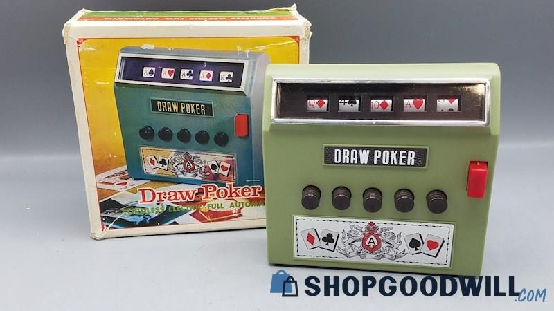 VTG 1970s Draw Poker Hand Held Game UNTESTED