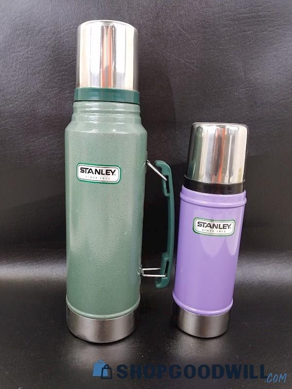 Stanley Cup Set W/ 1 Liter Vacuum Bottle Thermos & 16oz Purple Thermos