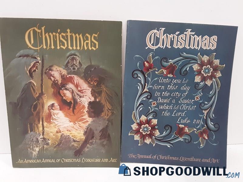 2 Christmas Art & Literature Books and Russian Art Print 