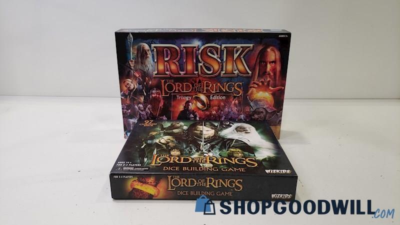 The Lord of the Rings Trilogy Edition RISK + Dice Building Game IOBs 