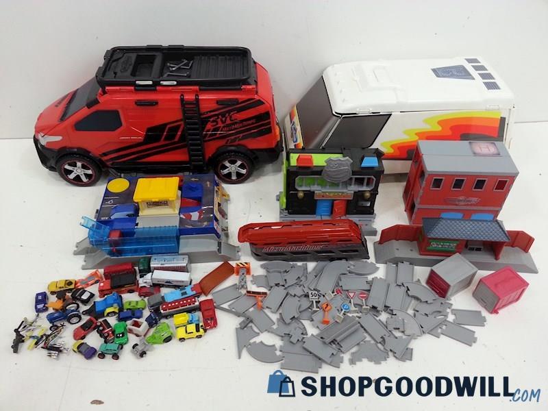 Micro Machines Red Super Van City/VTG Super Van/3 Other Playsets/Cars/Road Parts