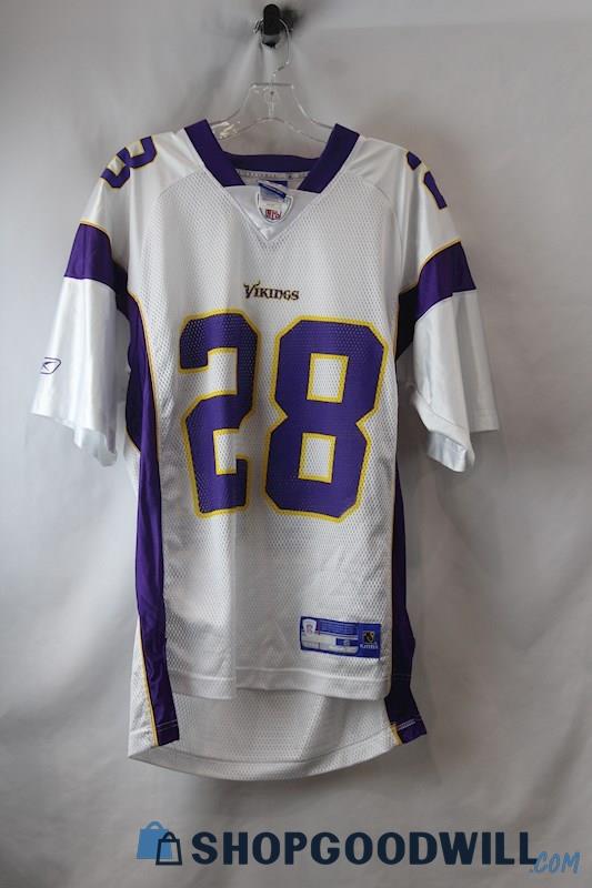 NFL Men's Minnesota Vikings #28 Adrian Peterson White Jersey sz S