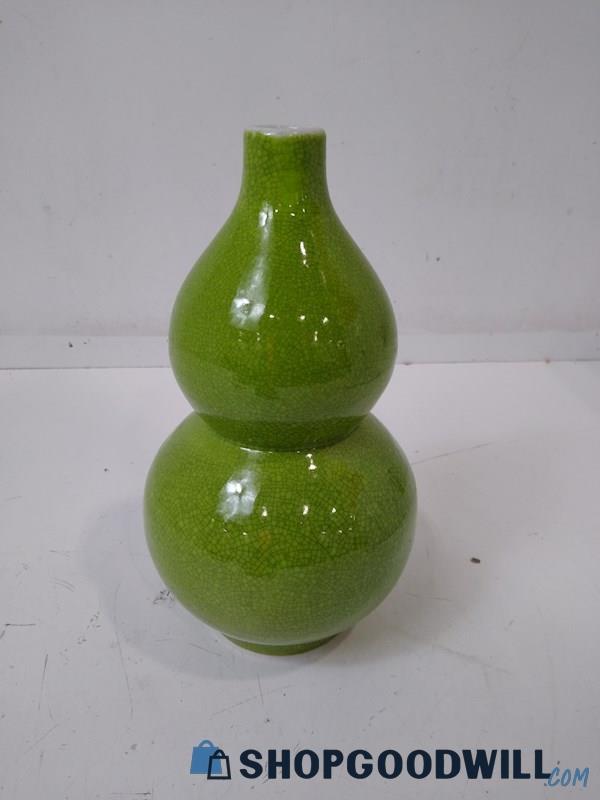 Ceramic Green Double Gourd Vase - No Brand 