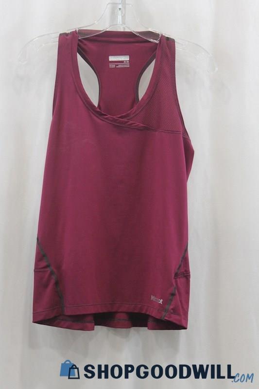 Marmot Women's Maroon Racer Back Tank Shirt SZ M