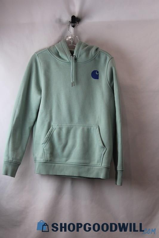 Carhartt Woman's Mint Green Pullover Hoodie sz M