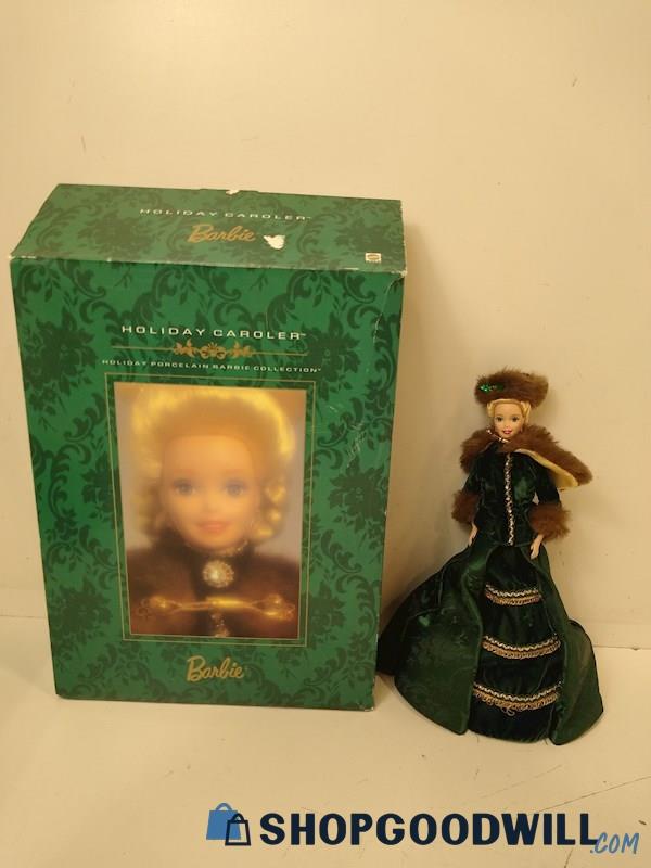 Holiday Caroler Barbie Porcelain Doll IOB