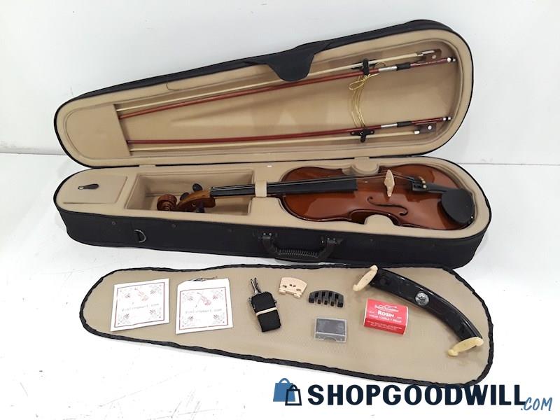 Palatino VN-350 4/4 Violin w/Bow & Case + More