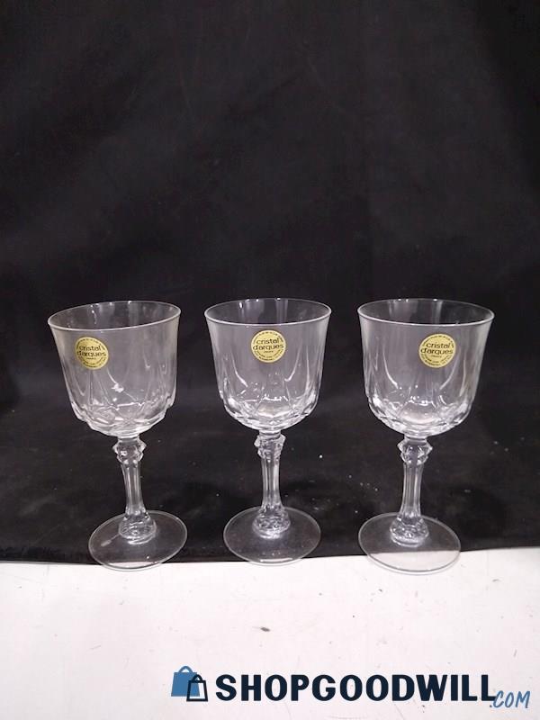 Cristal D'arques & Durand Auteuil Clear Cut Crystal Wine Glass + More