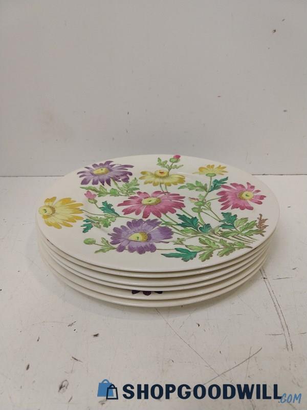 ID66 6pc Booth S Silicon China Floral Dinner Plates Dinnerware Daffodils &MORE