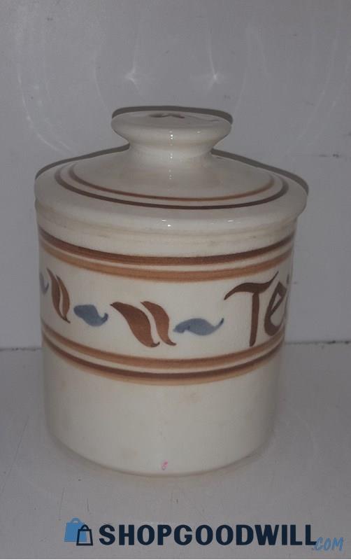 Appears To Be Stoneware Tea Jar W/Top