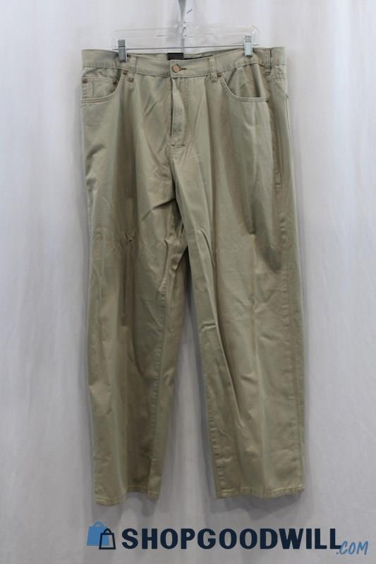 NWT Calvin Klein Mens Khaki Straight Leg Jeans Sz 38