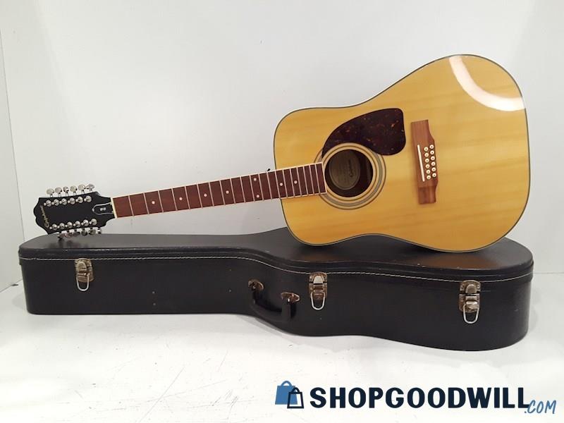 Epiphone DR-212/N 12 String Acoustic Guitar Natural SN#19072308894 w/Case