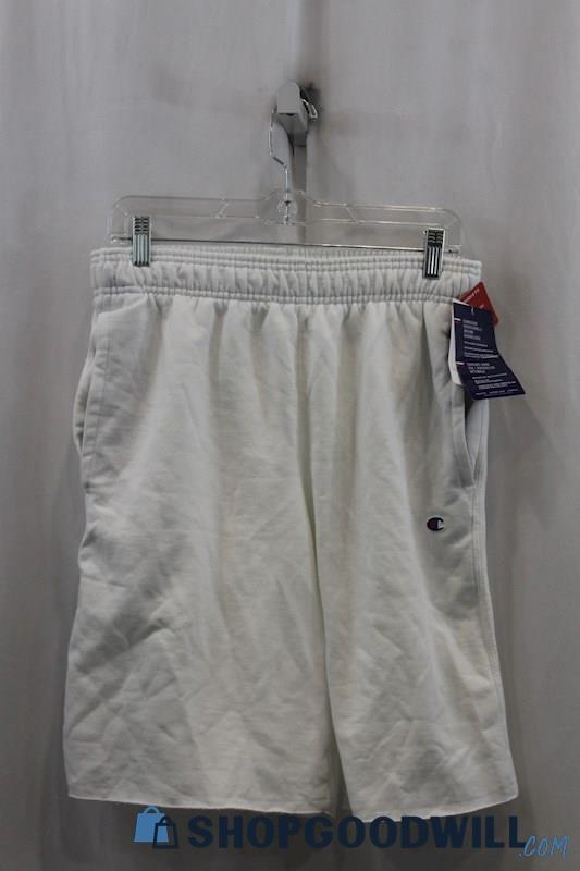 NWT Champion Mens White Sweat Shorts Sz M