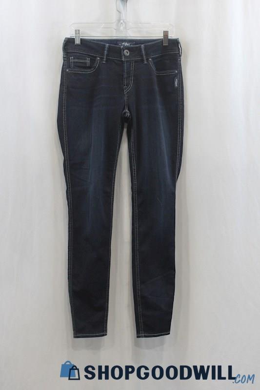 Silver Jeans Women's Dark Blue Ankle Skinny Jean SZ 29