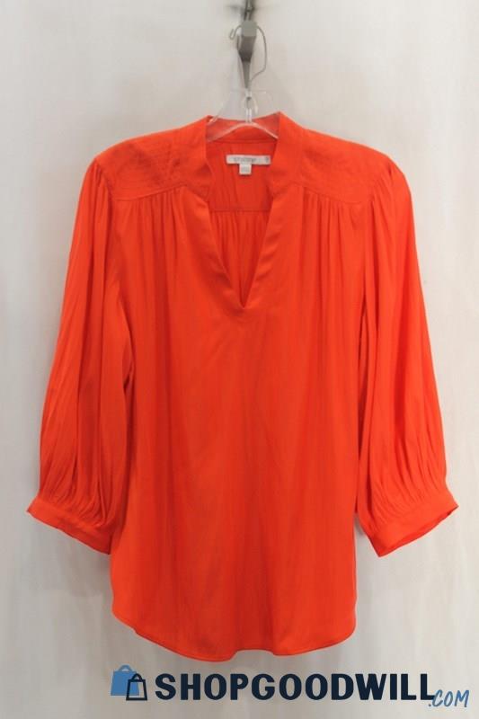NWT Chico's Women's Red Mid-sleeve Blouse SZ S