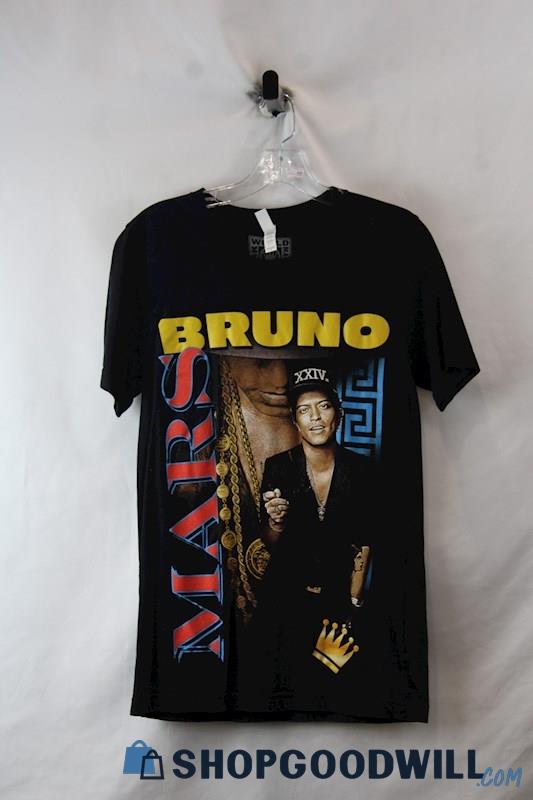 Bruno Mars World Tour 24K Magic Black Concert T-Shirt SZ S