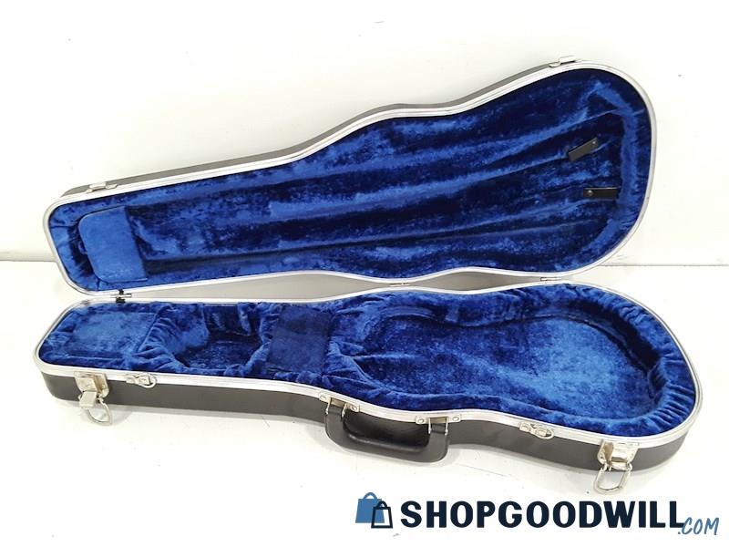 Unbranded Empty 3/4 Violin Hard Shell Blue Soft Plush Interior Violin Case