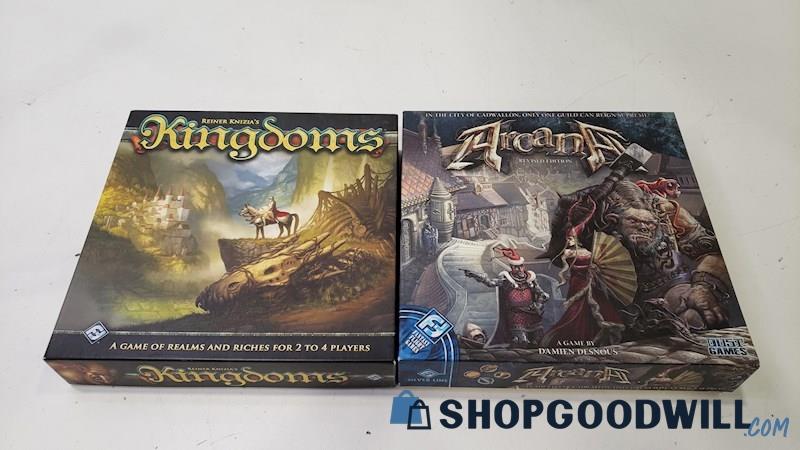 Kingdoms & Arcana: Revised Edition Medieval Themed Tile Board/Card Games 