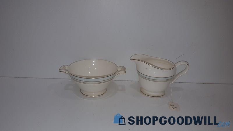 Vintage Edwin M. Knowles Cream & Sugar Bowls