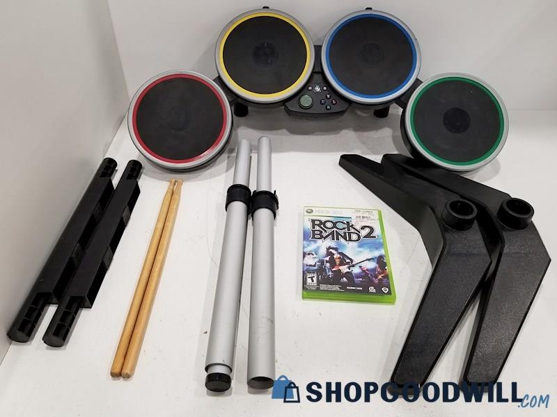 Rock Band 2 Wireless Drum Set w/ Game for XBOX 360