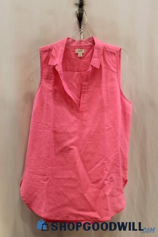 J.Crew Womens Pink Tunic Shirt Sz M