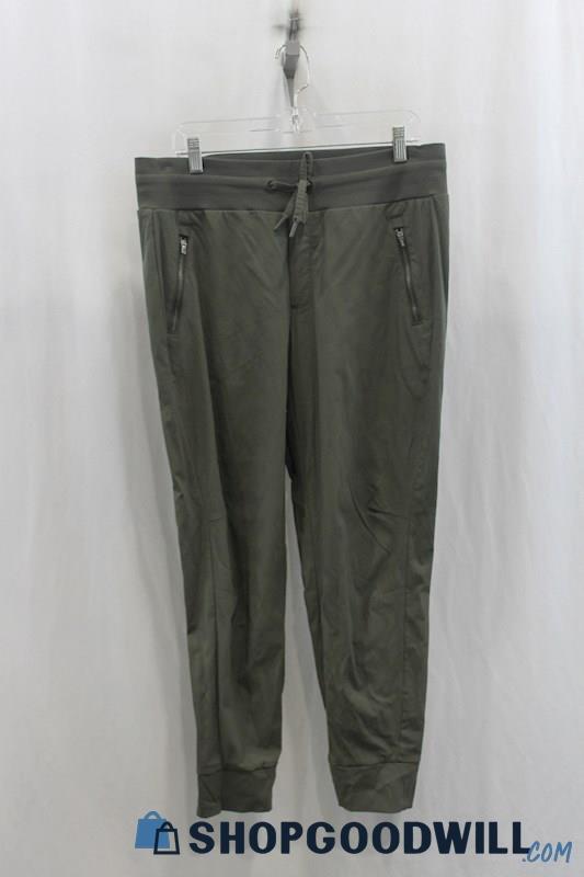 Athleta Womens Olive Green Paperbag Joggers Sz 12