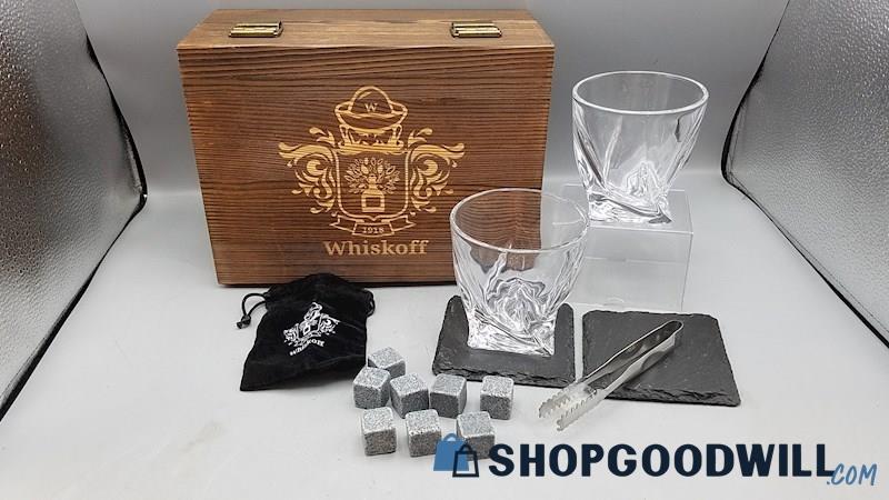 Whiskoff Complete Whiskey Set W / Wood Case 