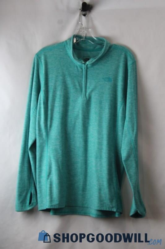 The North Face Woman's Blue 1/4 Zip Sweater sz XL