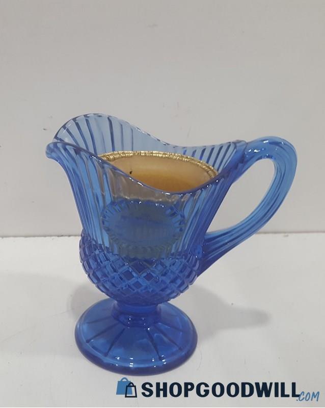 Appears To Be Collectors Fostoria For Avon Cobalt Blue Mt Vernon Sauce Pitcher