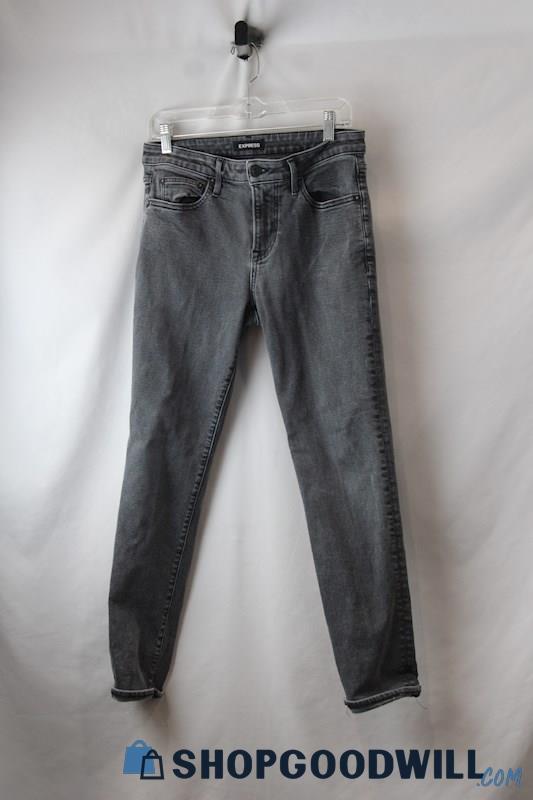 Express Woman's Gray Skinny Jeans sz 28x30