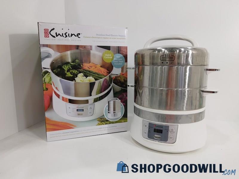 USED Euro Cuisine Stainless Steel Electric Layers Steamer Kitchen Appliance Cook