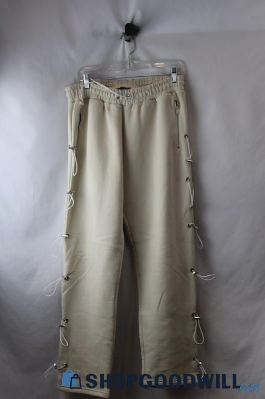 BoohooMAN Woman's Beige Sweatpants sz M