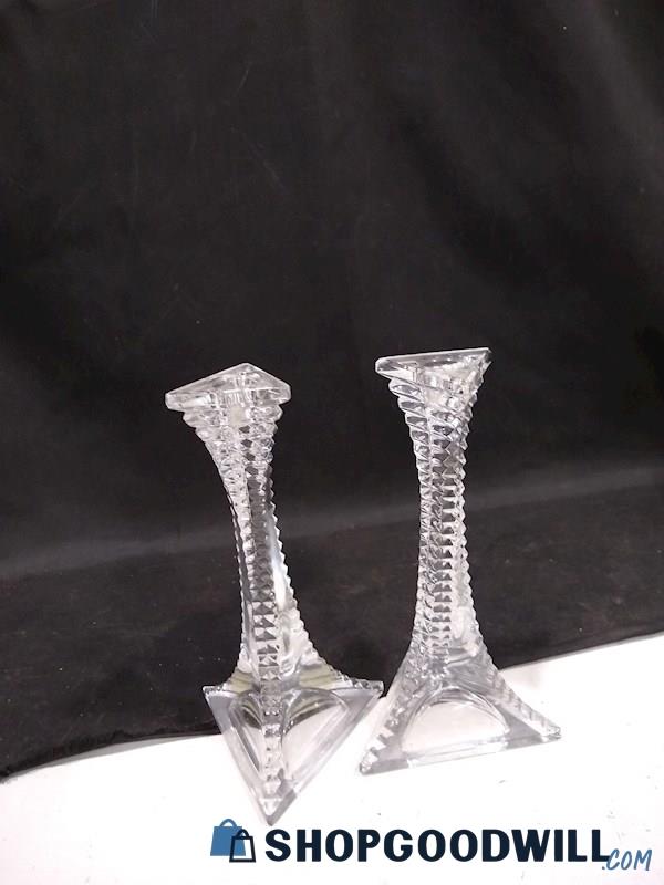 Unbranded 2 Crystal Glass Candles Home Decor 