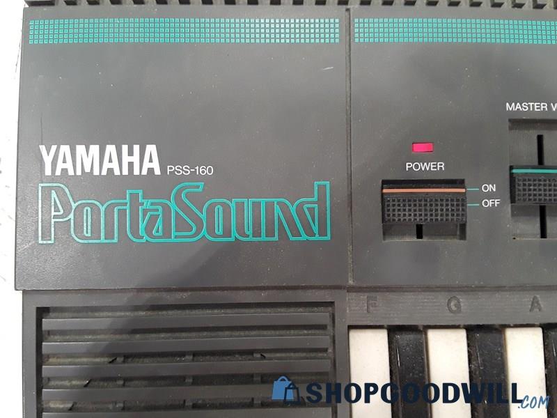 Yamaha Portasound PSS-160 Electronic Piano Keyboard SN#108025 w/Cord PWRS ON 