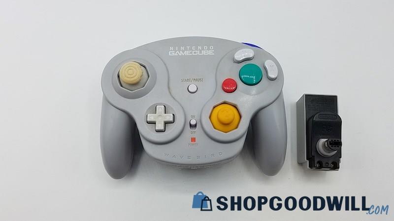  Nintendo GameCube WaveBird Wireless Controller DOL-004 w/ Dongle - Powers On
