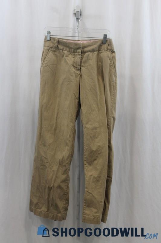 J.Crew Womens Beige Bootcut Chino Pants Sz 2