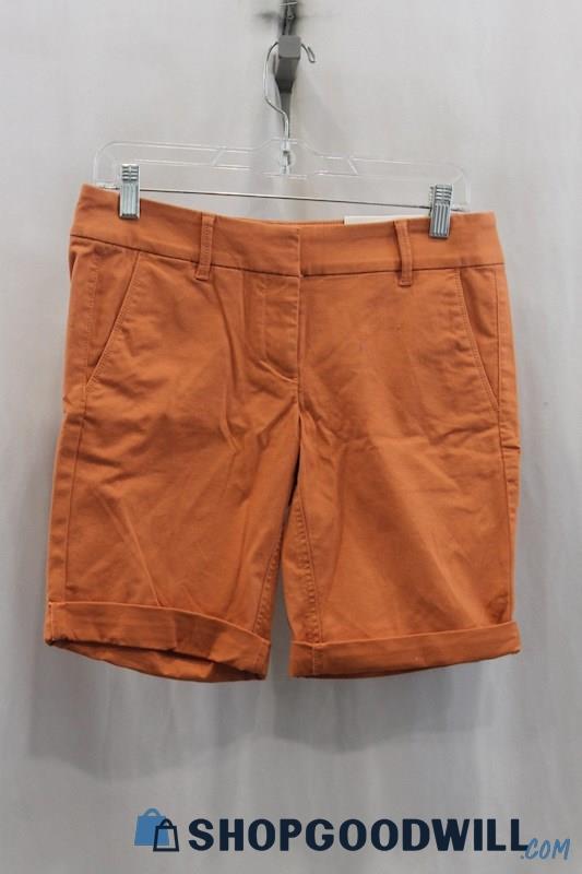 NWT Loft Women's Orange Bermuda Shorts SZ 4P