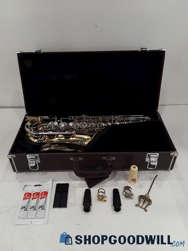 Yamaha YAS-23 Alto Saxophone SN#198051 A w/2 Mouthpieces & Case